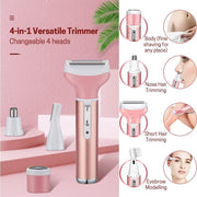 Electric 4-in-1 Razor for Eyebrow Face Body Underarm