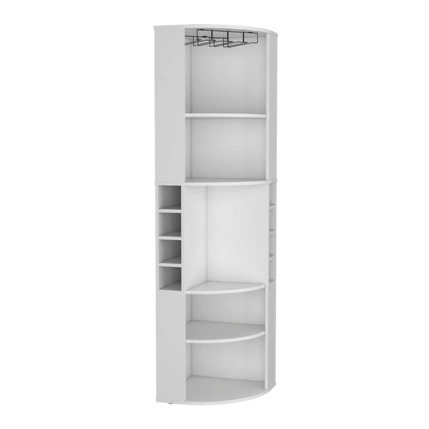 White Corner Bar Cabinet