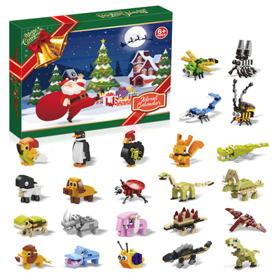 Animal Building Blocks Advent Calendar 2024 for Kids Age 6-9 Years Old