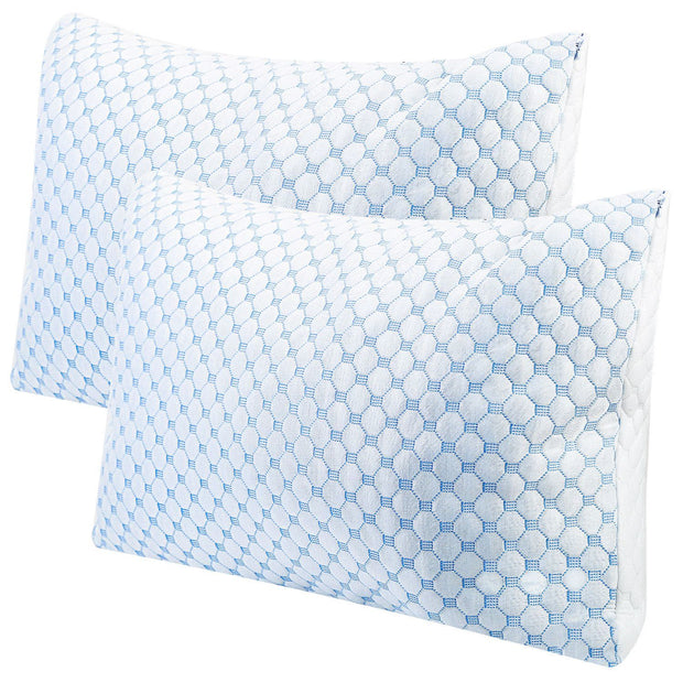 Cooling Memory Foam Pillows Set of 2 Queen Size or King Size